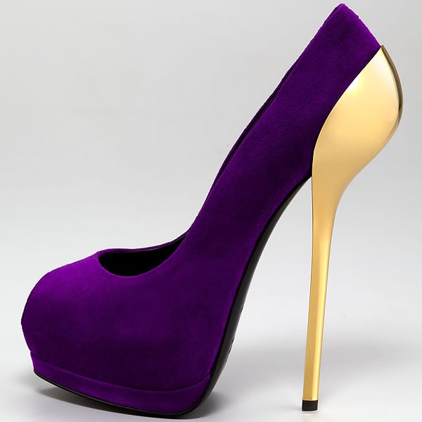 Giuseppe Zanotti Metal Heel Suede Pump