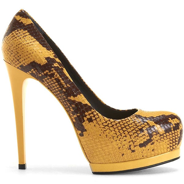 Yellow Snake Pour La Victoire 'Zimmer' Platform Pump