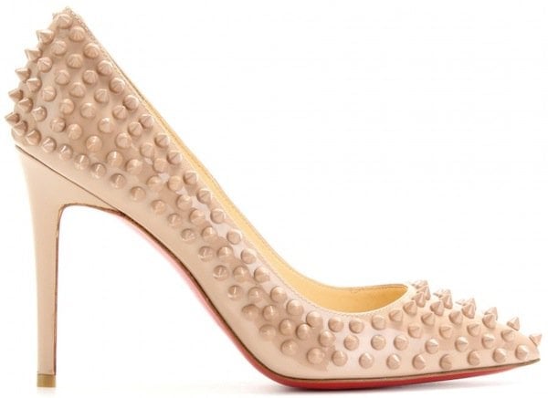 Christian Louboutin Pigalle Spikes Pumps in Nude