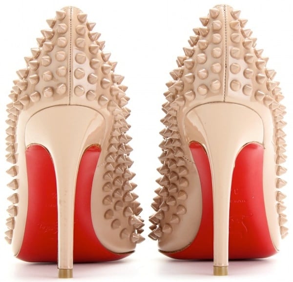 Christian Louboutin Pigalle Spikes Pumps in Nude