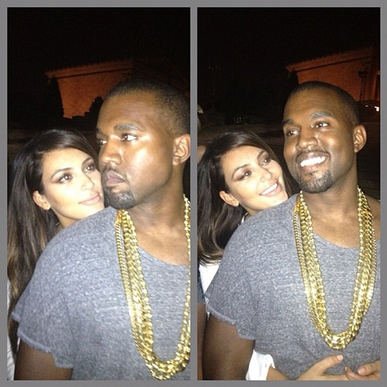 Kim Kardashian posted this image of herself and Kanye West on Instagram with the caption 'Before ?? & After ??'.