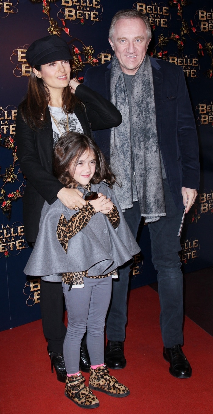 Actress Salma Hayek, her husband Francois-Henri Pinault, and their daughter Valentina Paloma Pinault