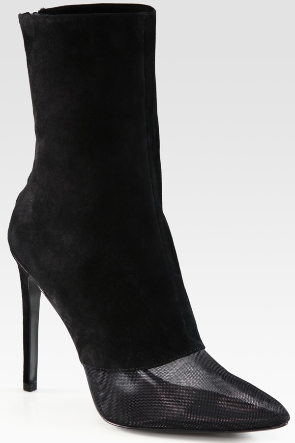 Alexander Wang Cameron Mesh and Suede Boots