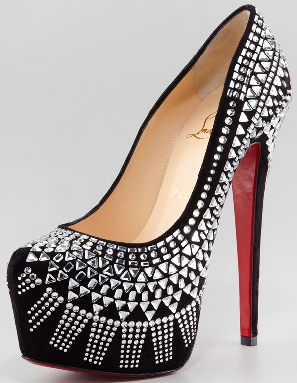 Christian Louboutin Decorapump Strass Platform Red Sole Pumps