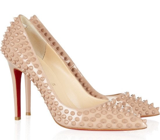 Christian Louboutin 'Pigalle' 100 Spiked Patent Leather Pump