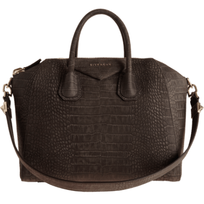 Givenchy Croc-Stamped Medium Antigona Duffel