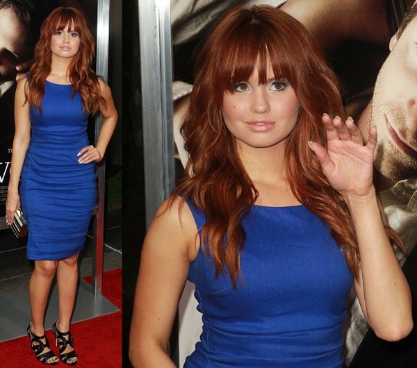 Debby Ryan flaunted her legs at the premiere of CBS Films' 'The Words' at the ArcLight Cinema in Hollywood on September 4, 2012