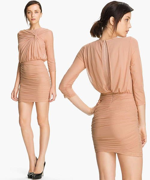 Elizabeth and James 'Larissa' Knot Detail Dress in Blush