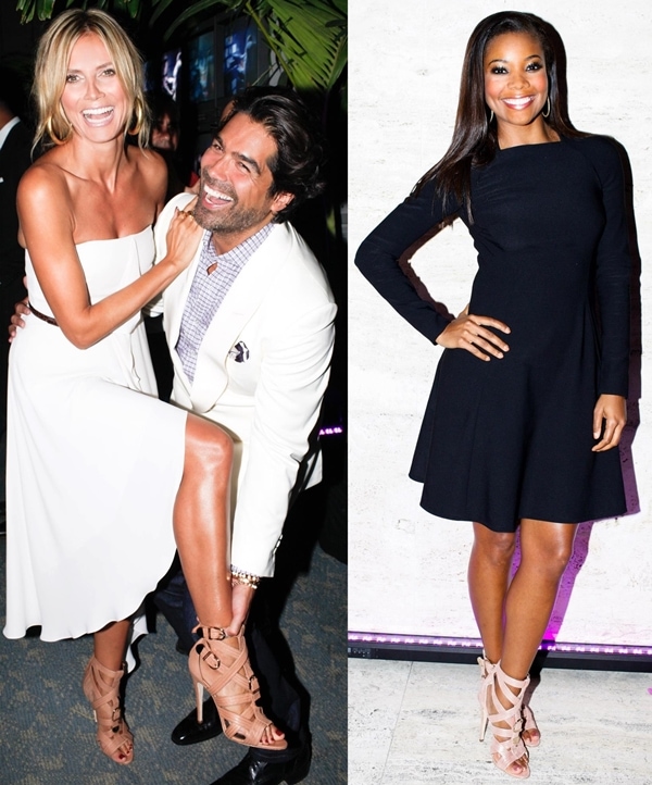 Gabrielle Union and Heidi Klum attending the launch of Brian Atwood’s new NYC flagship store and ad campaign, September 5, 2012