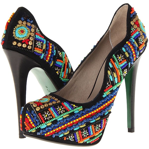 Boredom-Busting Beaded-All-Over Pumps by Lisa for Donald Pliner