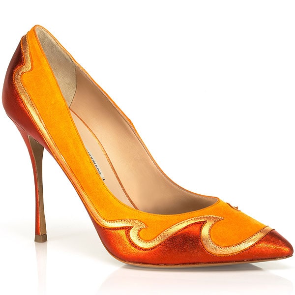 Nicholas Kirkwood Spring 2013 applique pointed toe pumps