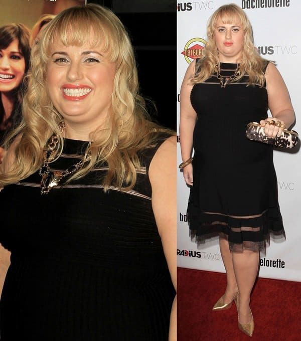 Red Carpet Ready: Rebel Wilson stunning in a Tadashi Shoji dress at the premiere of RADiUS-TWC's 'Bachelorette' at ArcLight Cinemas in Hollywood on August 23, 2012, exemplifying chic elegance