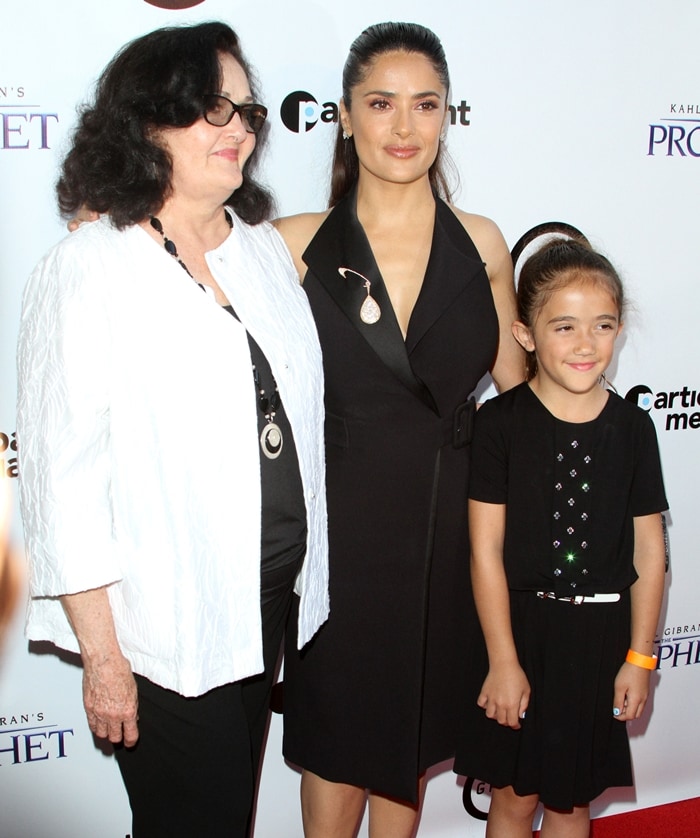 Salma Hayek with her mother Diana Jimenez Medina and her daughter Valentina Paloma Pinault