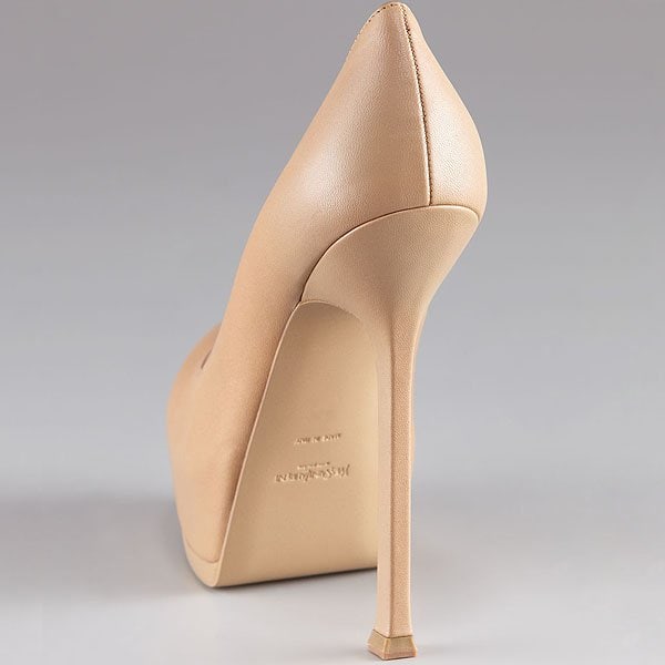 Nude Yves Saint Laurent 'Tribtoo' Platform Pumps