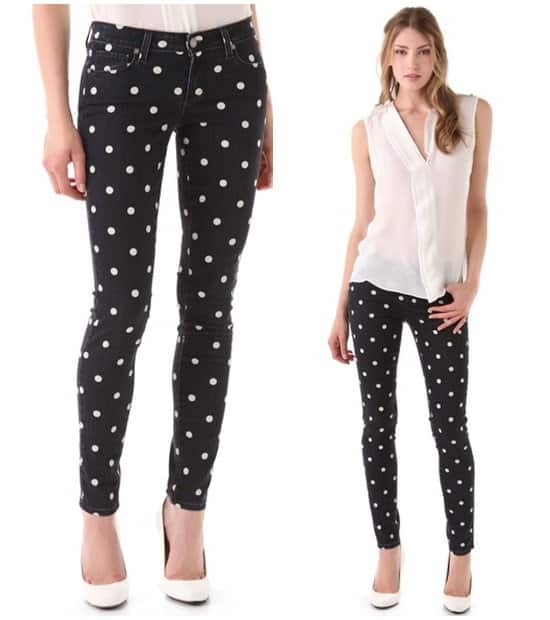 Paige Denim Polka-Dot Verdugo Skinny Jeans