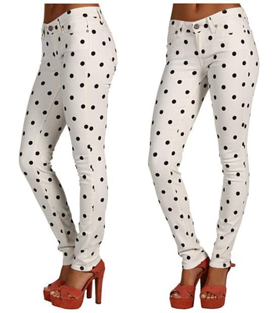 Paige Verdugo Ultra Skinny Polka-Dot Ivory