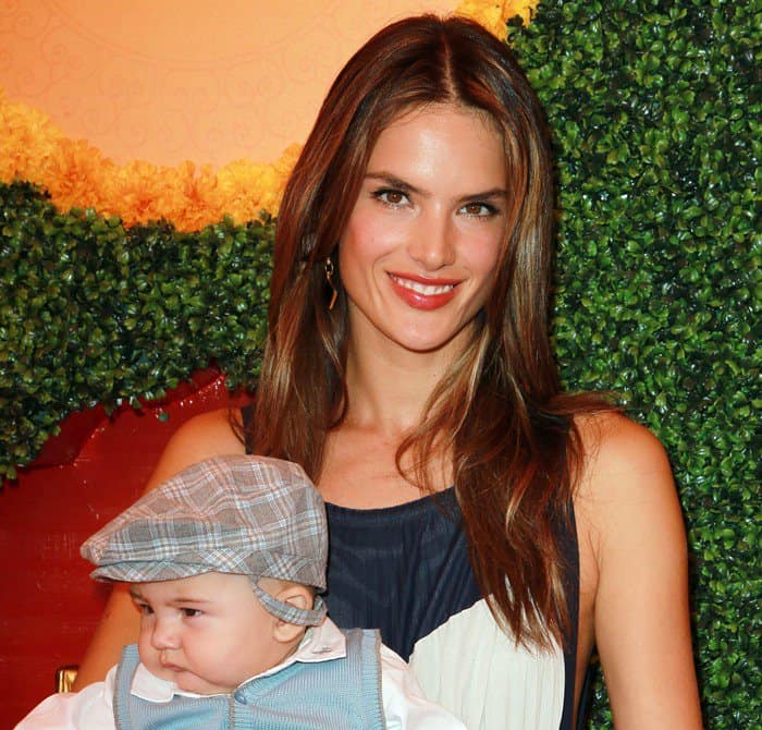 Alessandra Ambrosio and her son Noah Phoenix Ambrosio Mazur at the Third Annual Veuve Clicquot Polo Classic