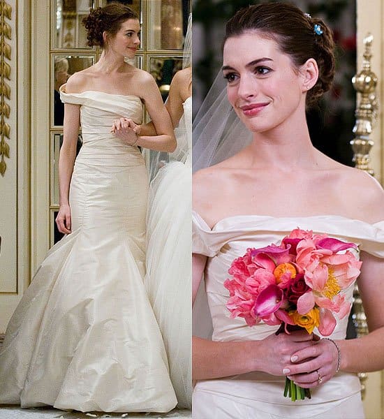 In her role in 'Bride Wars,' Anne Hathaway is the epitome of bridal elegance in a Vera Wang gown