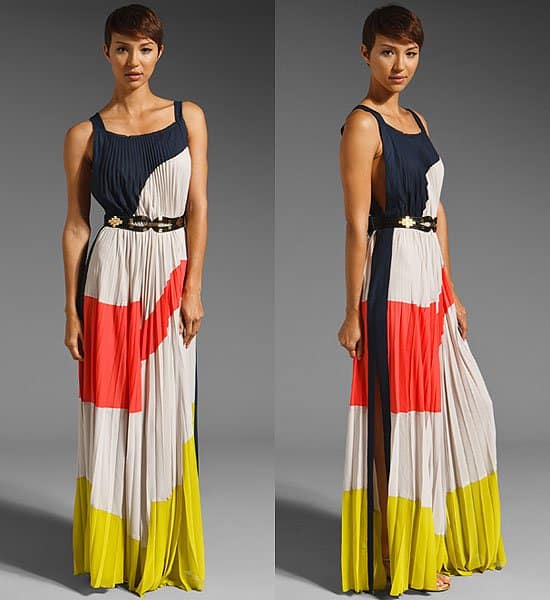 BCBGMAXAZRIA Runway Printed Maxi Dress