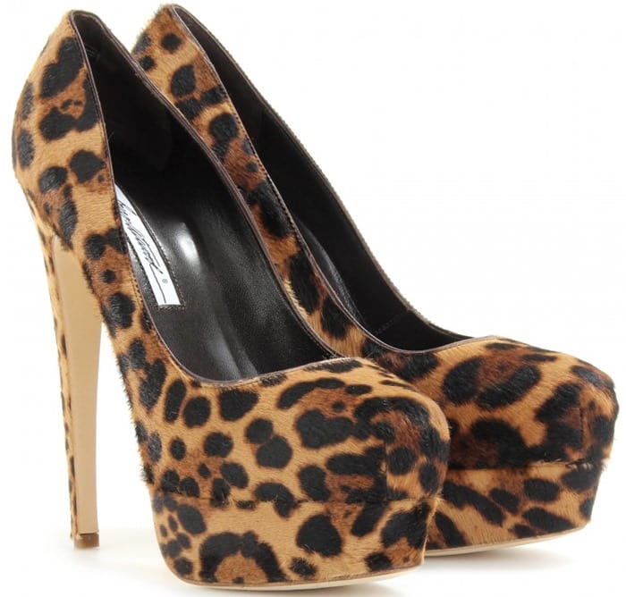 Brian Atwood Animal Hamper 105 Marilyn Haircalf Platform Pumps