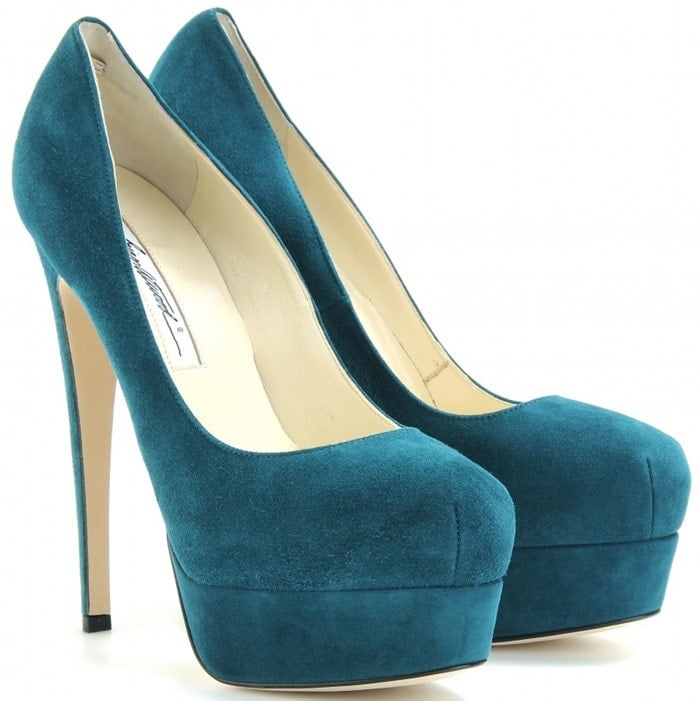 Brian Atwood Blue Hamper 105 Marilyn Platform Pumps