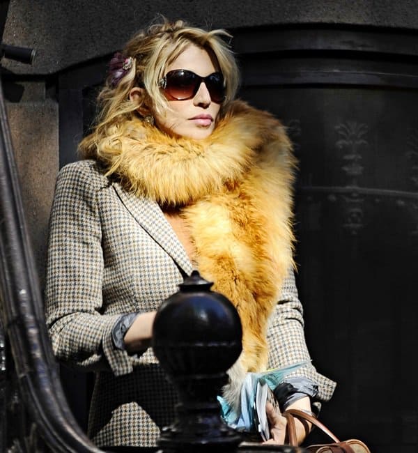 Courtney Love showcases her fashion sense while house hunting in New York's West Village