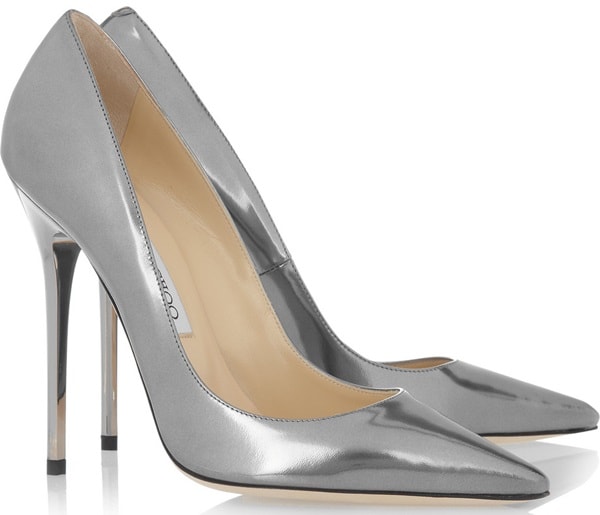 Jimmy Choo Anouk in Silver Metallic