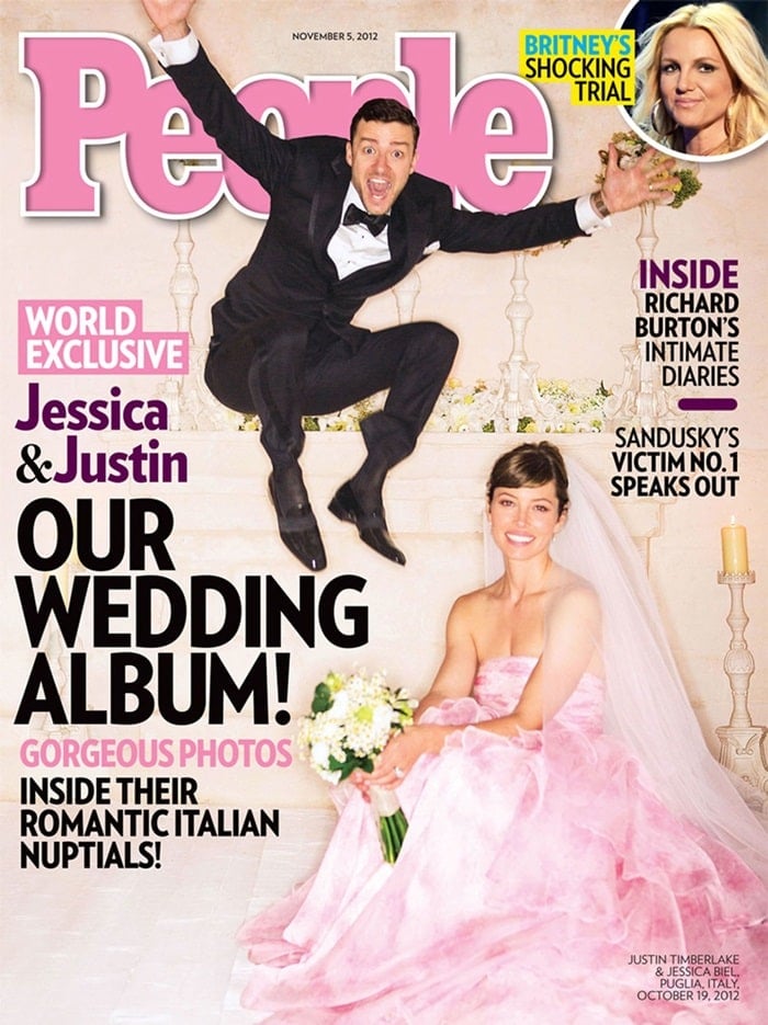 Justin Timberlake and Jessica Biel share their wedding album on the cover of People Magazine USA