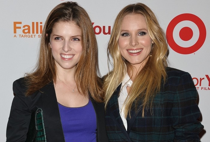 Anna Kendrick and Kristen Bell attend the Target Falling For You event