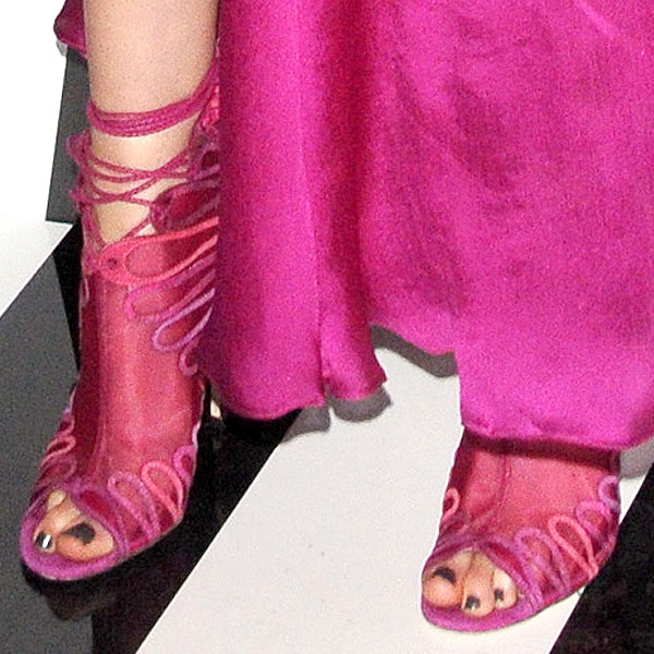 Krysten Ritter's sexy feet in Jimmy Choo Kairo heels