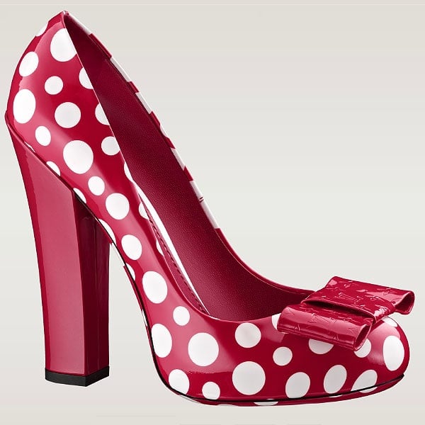 Louis Vuitton x Yayoi Kusama pump in monogram vernis dots infinity rouge