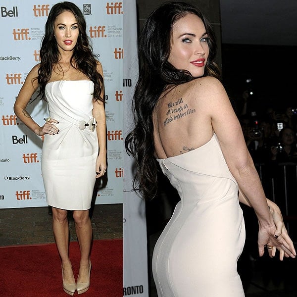 Megan Fox arrives at the "Passion Play" premiere held during the 35th Toronto International Film Festival at the Ryerson Theatre in Toronto, Canada on September 10, 2010