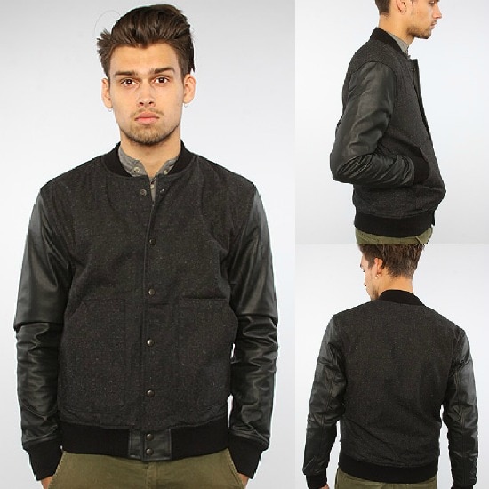 Mister The Mr. Varsity Jacket in Charcoal