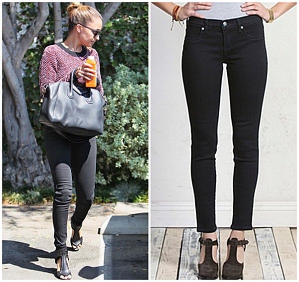 Nicole Richie's Casual Chic: Oozing California Cool in Black Skinny Jeans