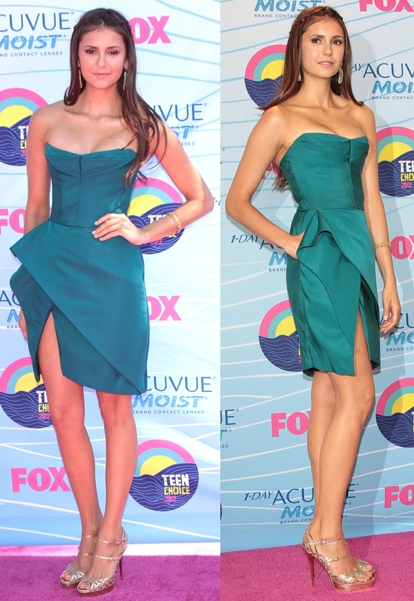 Nina Dobrev's gorgeous legs at the 2012 Teen Choice Awards