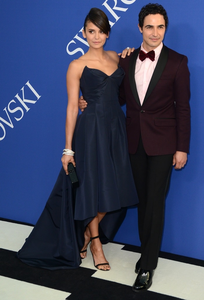 Nina Dobrev and Zac Posen at the 2018 CFDA Fashion Awards held at the Brooklyn Museum in New York City on June 4, 2018