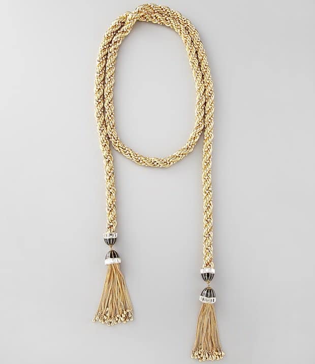 Rachel Zoe Long Tassel-End Necklace