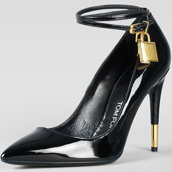 Tom Ford padlock ankle strap pumps