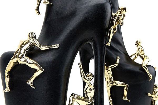 United Nude's custom made boots for Lady Gaga and her Fame perfume