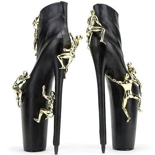 United Nude's custom made boots for Lady Gaga and her Fame perfume