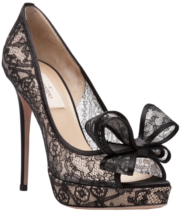 Valentino Lace Couture Bow Pumps