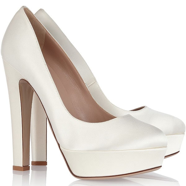 Valentino Satin Platform Pumps