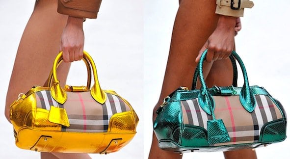 Elegant Burberry 'Blaze' Handbag with Iconic Graphic Check Print and Metallic Python Accents