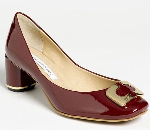 Diane von Furstenberg Bonnie Patent Leather Buckle Pump