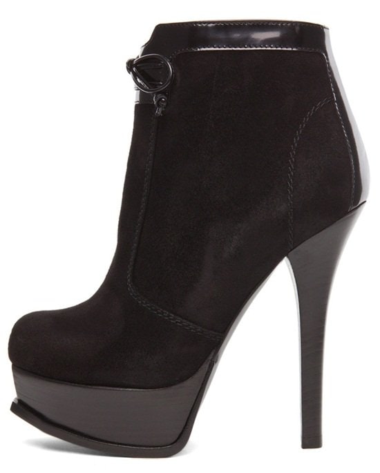 Fendi 'Fendista' Bootie in Black Suede