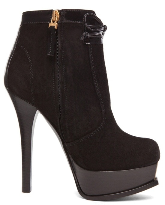 Fendi 'Fendista' Bootie in Black Suede