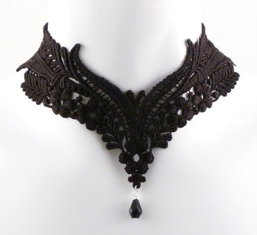 Arthlin Black Lace Choker Necklace