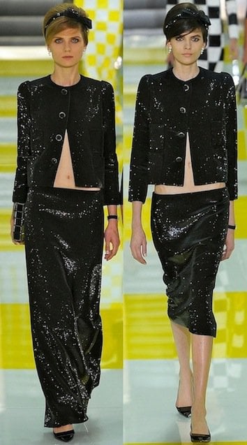 Embellished skirts designed by Marc Jacobs for Louis Vuitton