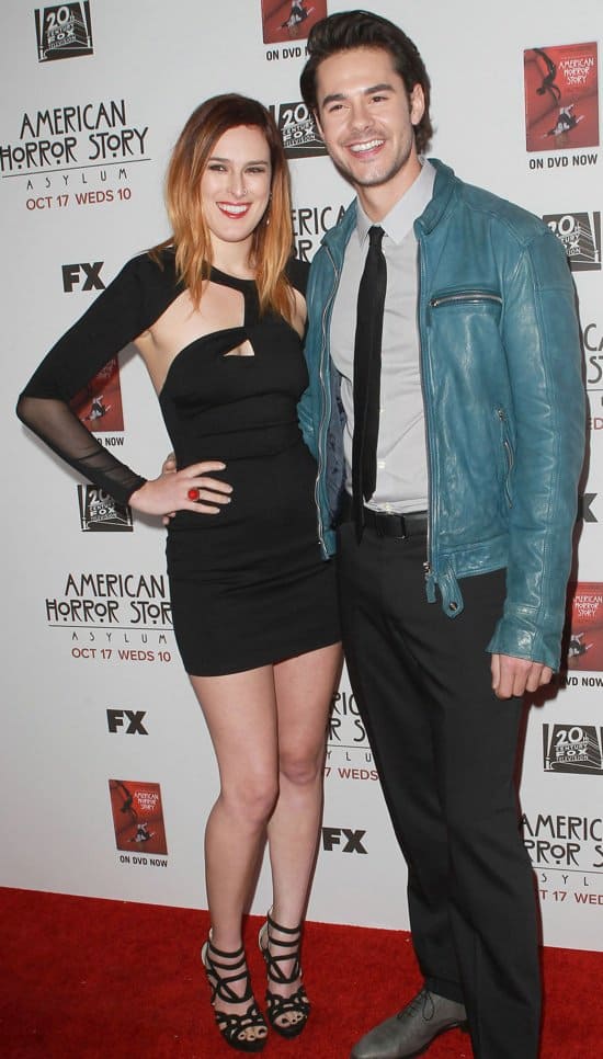 Rumer Willis and Jayson Blair at the premiere screening of FX's 'American Horror Story: Asylum' at the Paramount Theatre