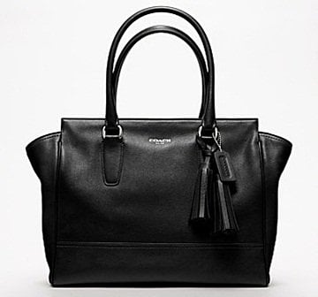 Coach Legacy Leather Medium Candace Carryall in Silver/Black